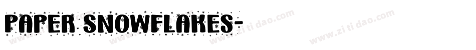 Paper Snowflakes字体转换